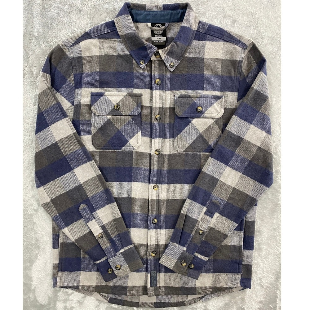Colorado Clothing Heavyweight Flannel Shacket Mens M Blue Plaid Outdoor Workwear